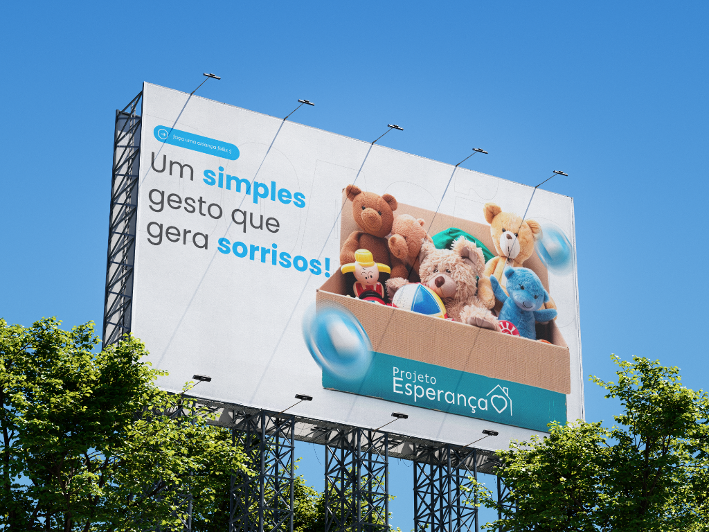 Seleção de campanhas visuais para o Projeto Esperança